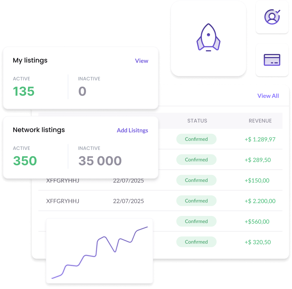 Booking Engine Dashboard Preview